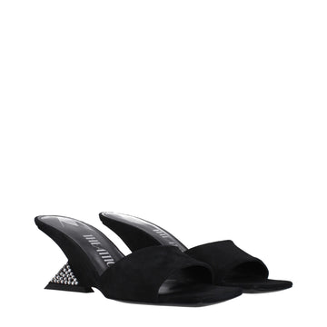 The Attico Black Leather Platforms