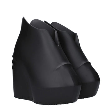 Givenchy Black Cotton Wedges Sandals