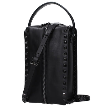 Valentino Garavani Black Leather Clutch Bags