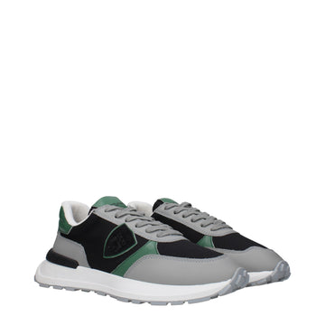 Philippe Model Black Fabric Athletic Sneakers