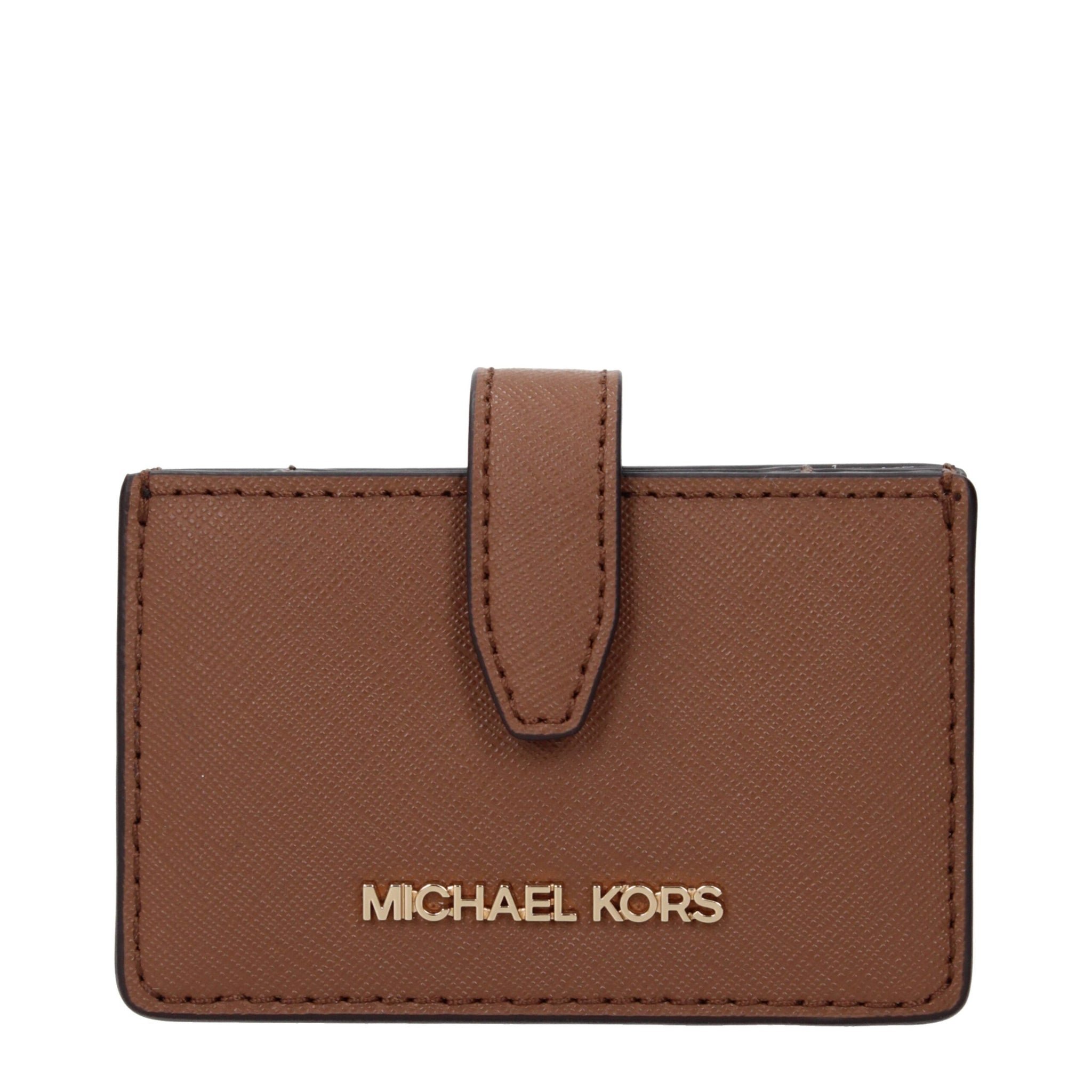 Michael Kors Brown Leather Cardholders