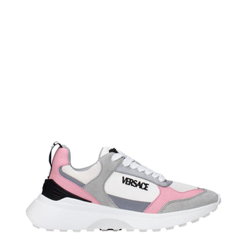 Versace White Fabric Sneakers