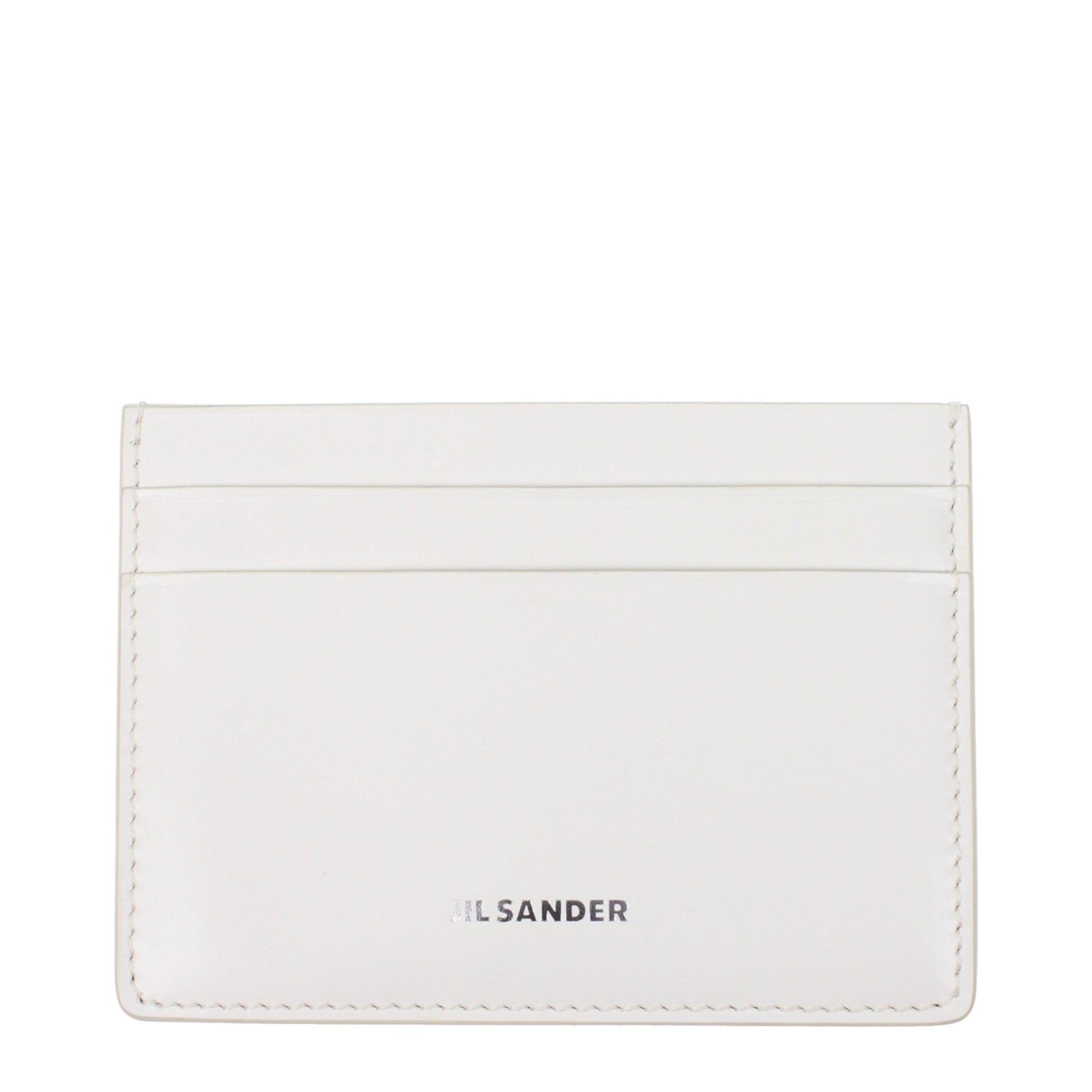 Jil Sander White Leather Cardholders