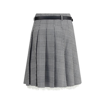Self-Portrait Prince of Wales print Miniskirt