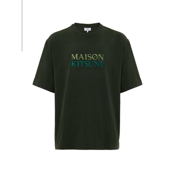 Maison Kitsuné Green Cotton T-Shirt