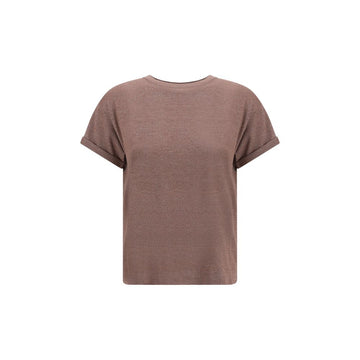 Brunello Cucinelli cashmere glitter T-shirt