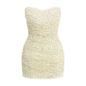 Magda Butrym Polka dot mini draped silk Dress