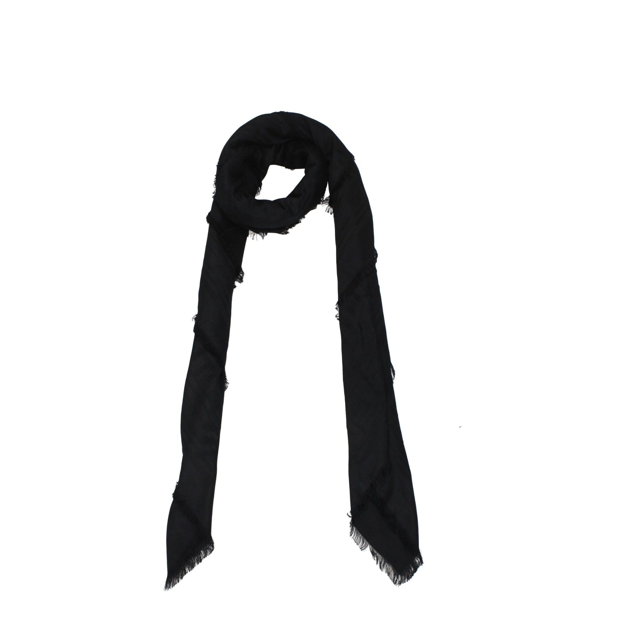 Balmain Black Viscose Foulards