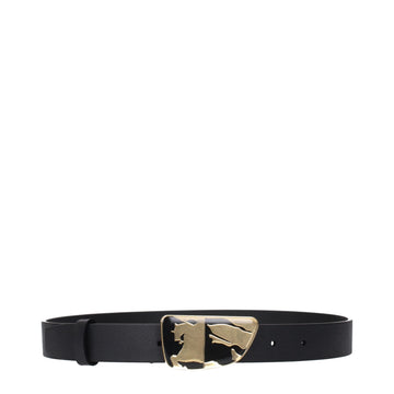 Burberry Gray Leather Regular Belts