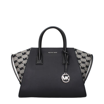 Michael Kors Black Leather Handbags