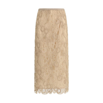 Fabiana Filippi Macramé lace midi Skirt