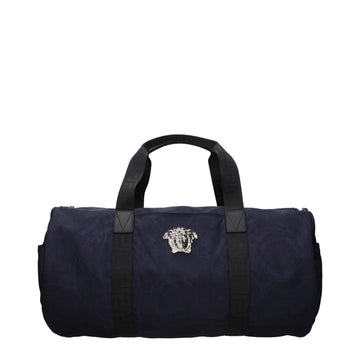 Versace Blue Fabric Luggage And Travel