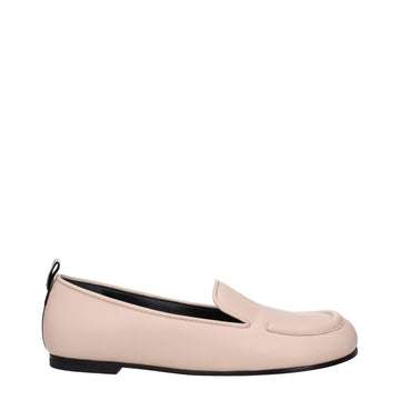 Premiata Pink Leather Slip-On Loafers