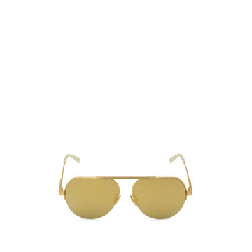 Bottega Veneta Gold Metal Sunglass