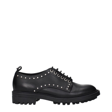 Max Mara Black Leather Oxfords And Derbies