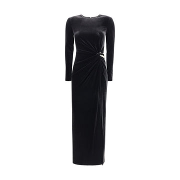 Self-Portrait Embellished velvet midi Dress
