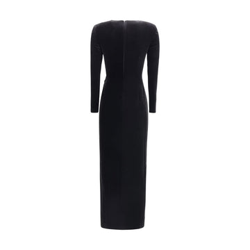Self-Portrait Embellished velvet midi Dress