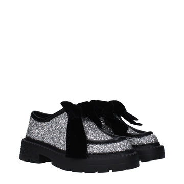 Jimmy Choo Gray Plastic Slip-On Loafers