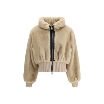 PINKO Faux fur bomber Jacket