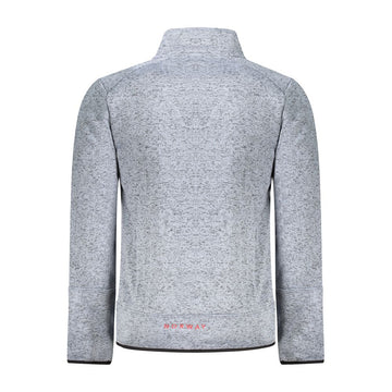 Norway 1963 Blue Polyester Men Sweater With Pockets and Zipper Detail