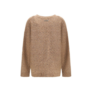 PINKO Bouclé fabric Cardigan with rhinestones