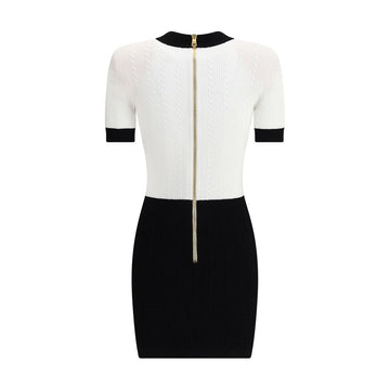 Balmain Braided pattern midi Dress
