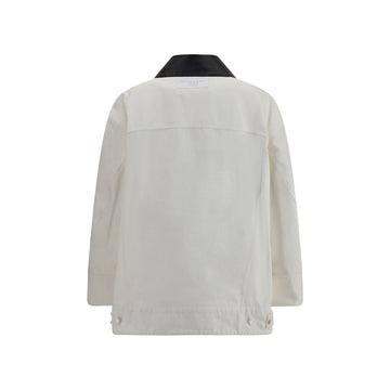 Givenchy Denim Jacket With Leather Collar