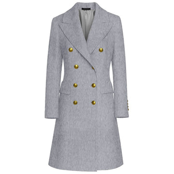 Made in Italy Gray Wool Jackets & Coat