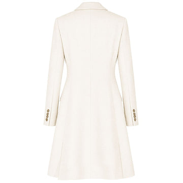 Made in Italy White Wool Jackets & Coat