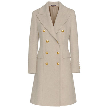 Made in Italy Beige Wool Jackets & Coat