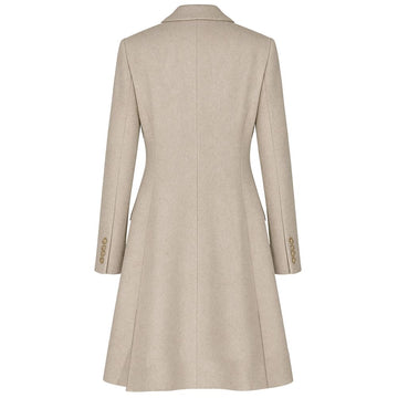 Made in Italy Beige Wool Jackets & Coat