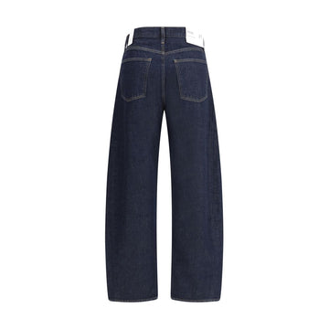 Agolde Luna Pieced Taper Jeans high waist color rinse