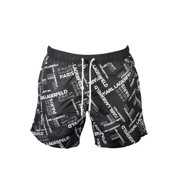 Karl Lagerfeld Black Polyester Swimwear