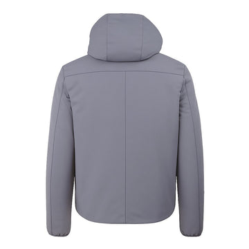 Yes Zee Gray Nylon Jackets & Coat