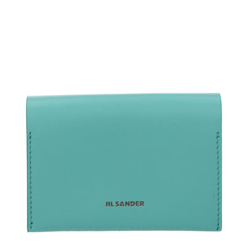 Jil Sander Green Leather Cardholders